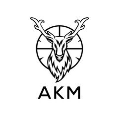 AKM  logo design template vector. AKM Business abstract connection vector logo. AKM icon circle logotype.
