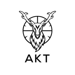 AKT  logo design template vector. AKT Business abstract connection vector logo. AKT icon circle logotype.
