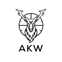 AKW  logo design template vector. AKW Business abstract connection vector logo. AKW icon circle logotype.
