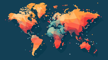 World wide business concept image. Vector illustration.