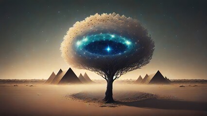 Astrology, abstract, universe, fantasy art mystical landscape, suitable for wallpaper, background, video content and another digital and creative content
