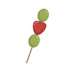 candied fruit on stick