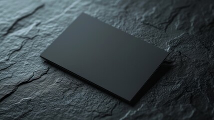 a blank mock up black card dimension, mock up, on background, shot in studio   