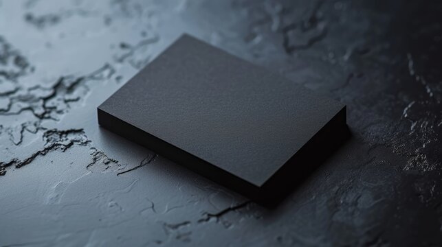 a blank mock up black card dimension, mock up, on background, shot in studio   