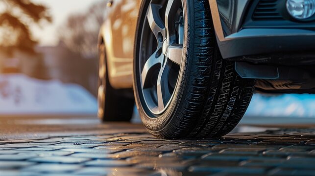 close up photo of car tire   