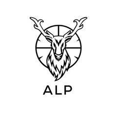 ALP  logo design template vector. ALP Business abstract connection vector logo. ALP icon circle logotype.
