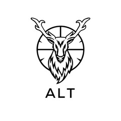 ALT  logo design template vector. ALT Business abstract connection vector logo. ALT icon circle logotype.
