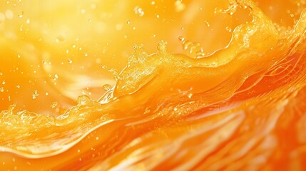 Close-up view of the texture of exquisite orange juice for health and natural waves, Generative AI.