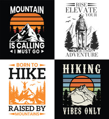 Hiking Outdoor T-Shirt Design, Hiking tee
