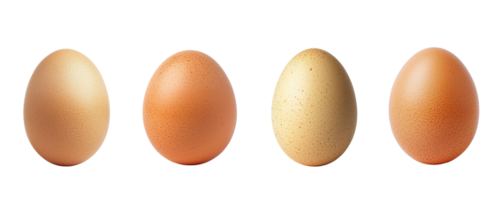  Fresh chicken eggs, a nutritious and organic mix for a wholesome breakfast or cooking ingredient. healthy food. png , isolated on white.