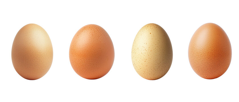 Fresh chicken eggs, a nutritious and organic mix for a wholesome breakfast or cooking ingredient. healthy food. png , isolated on white.
