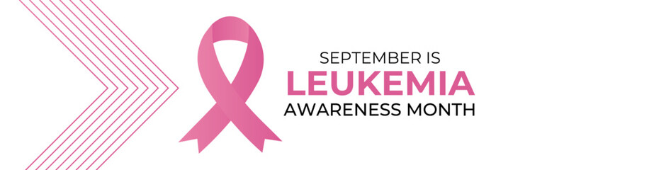 Leukemia awareness month is observed every year in September, it is cancer of the body's blood-forming tissues, including the bone marrow and the lymphatic system. banner, cover. Vector illustration