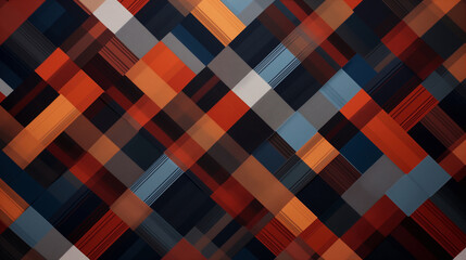 Geometric Precision: Bold Plaid Pattern in Contemporary Colors
