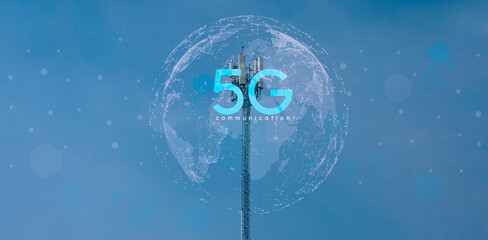 Connectivity, communication, and financial exchange with global network cloud data internet technology. Using wireless data with high-speed technology for economic and scientific development