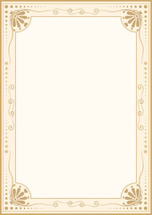 Vector - Beautiful luxury vintage invitation card. Yellow and brown color. Copy space. 