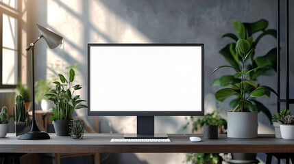 generic design of Smart TV or computer monitor screen, generative ai