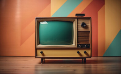vintage old TV cinematic retro colors eighties and nineties style gradient wallpaper