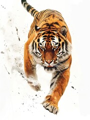 Art of attacking tiger.