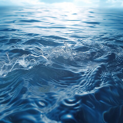 Fototapeta premium Smooth surface light blue water natural background