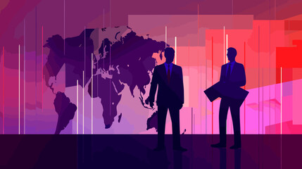 World wide business concept image. Vector illustration.