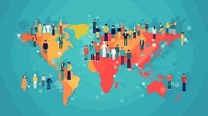 World wide business concept image. Vector illustration.