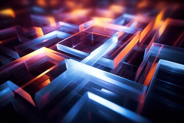 3d rendering abstract cubes background