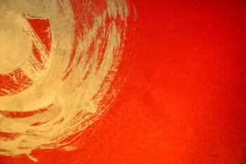Chinese red paper and hand-painted golden lacquer create a beautiful background for the Year of the...