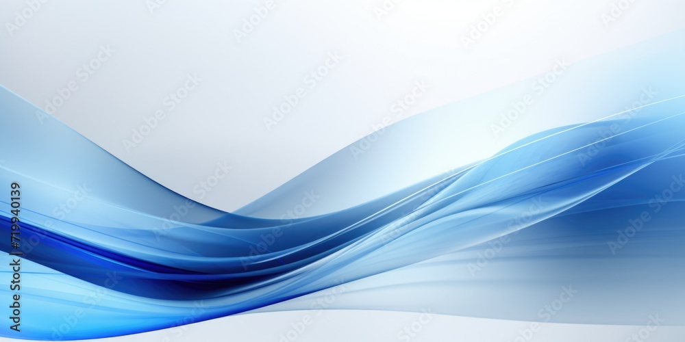 Poster abstract blue and white waves on a background. suitable for various design projects