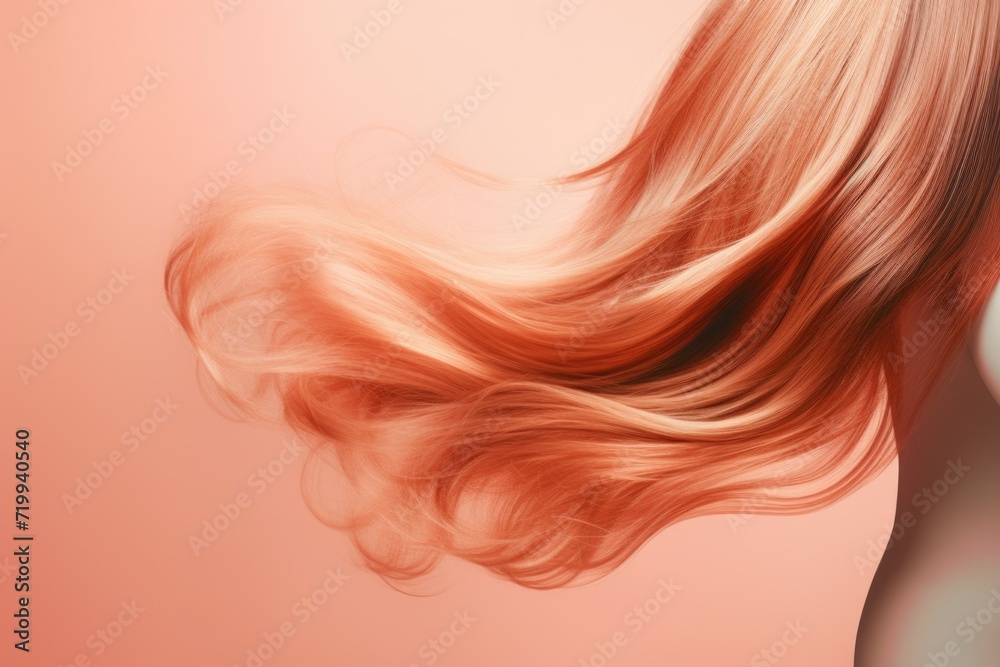 Poster A close-up view of a person with long hair. This image can be used in various projects and designs