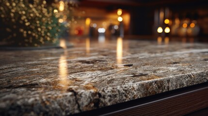 A close-up view of a counter top with candles in the background. Perfect for adding a cozy and warm atmosphere to any space