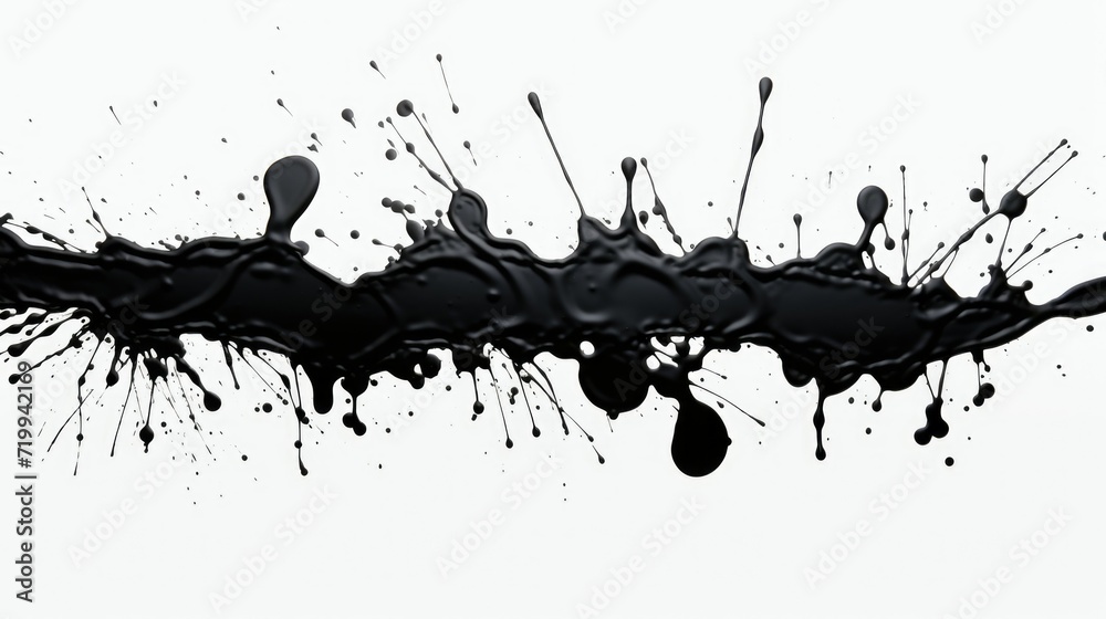 Poster A monochrome image capturing a dynamic splash of liquid. Versatile for various creative projects