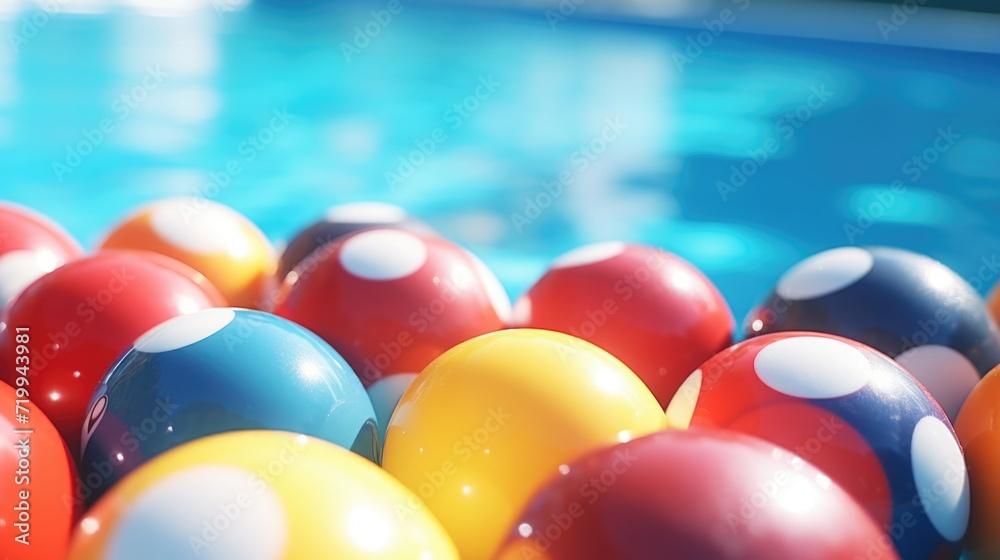 Poster a pool filled with lots of colorful balls. perfect for children's play areas or fun events