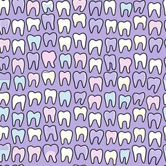Tooth Girl Digital Paper seamless pattern