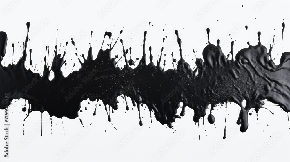 Poster a black and white photo showcasing paint splattered on a wall. suitable for various creative project