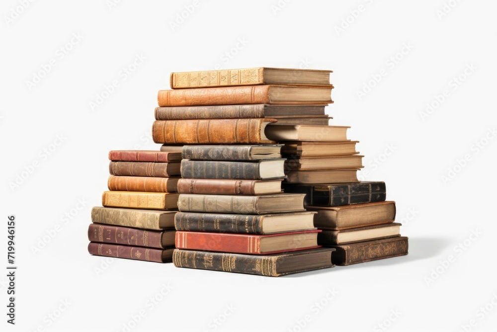 Aufkleber a stack of old books sitting on top of each other. great for educational or nostalgic themes