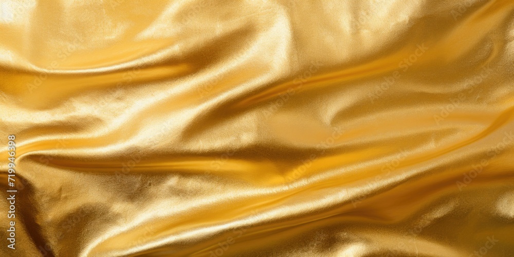 Aufkleber A close up photograph of a shiny gold cloth. Can be used for backgrounds or as a texture in various design projects