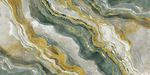 Marble line of blend of emerald yellow, rich green, sophisticated grey, and  white