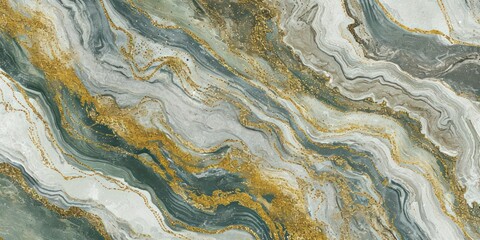 Marble line of blend of emerald yellow, rich green, sophisticated grey, and  white