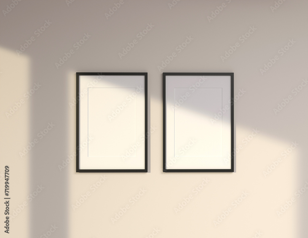 Poster a simple and convenient frame mock up file. picture frame mock up template using smart objects. a4 s