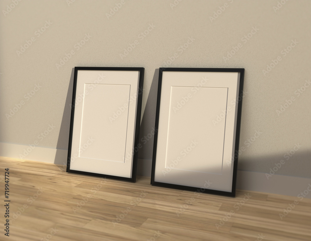 Poster a simple and convenient frame mock up file. picture frame mock up template using smart objects. a4 s