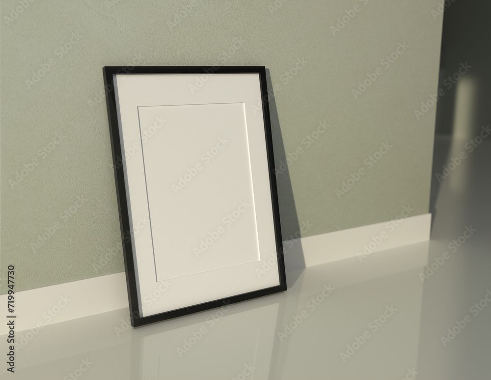 Poster a simple and convenient frame mock up file. picture frame mock up template using smart objects. a4 s