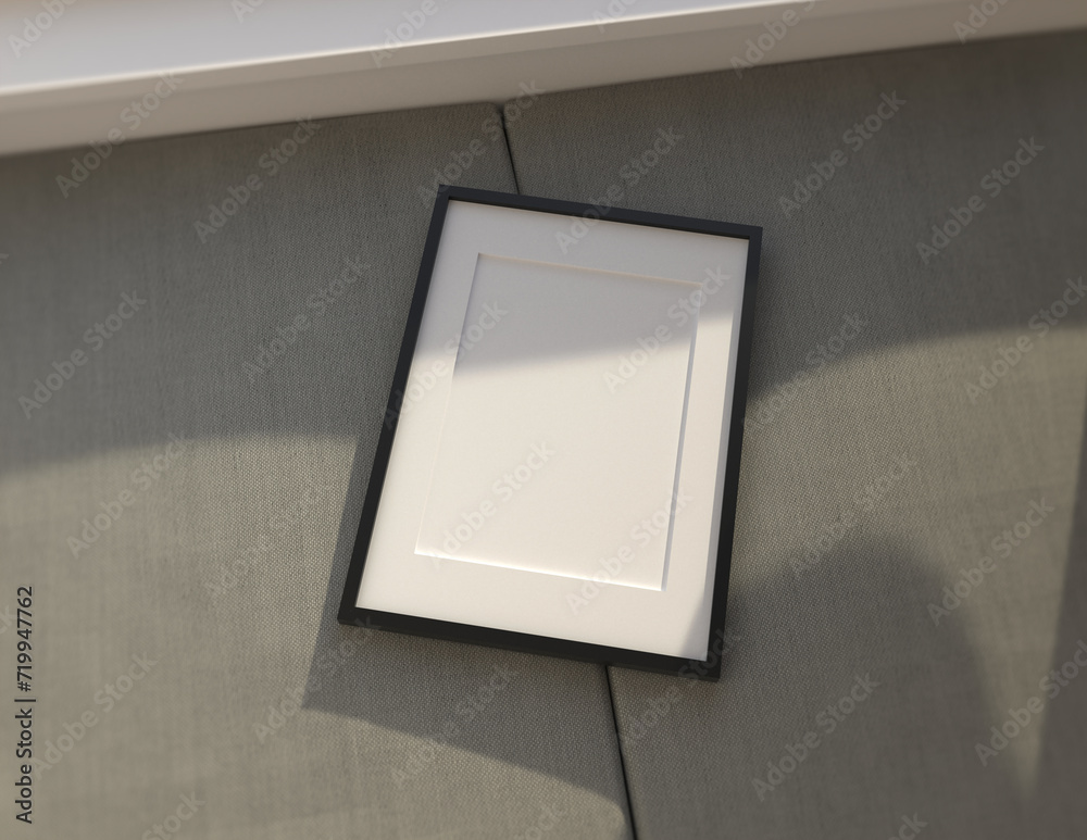 Poster a simple and convenient frame mock up file. picture frame mock up template using smart objects. a4 s