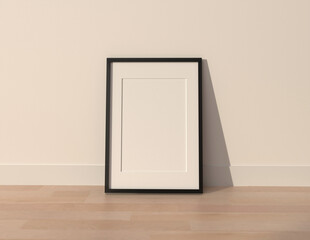 A simple and convenient frame mock up file. Picture frame mock up template using smart objects. A4 size photo frame.