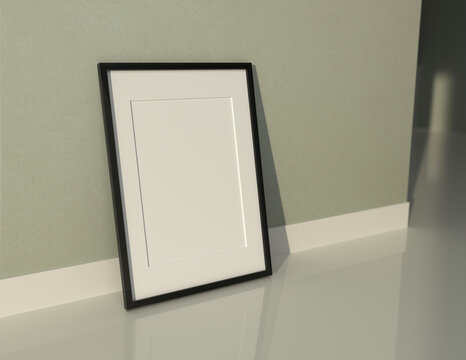 A simple and convenient frame mock up file. Picture frame mock up template using smart objects. A4 size photo frame.