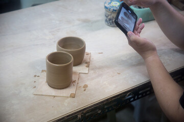 making of pottery and the production site.