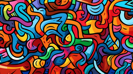 Abstract seamless doodle background, artistic backdrop