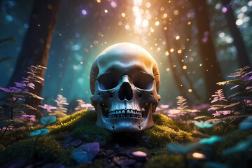 skull of a forgotten soul - magical fantasy