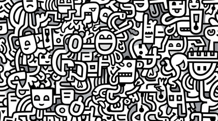 Abstract seamless doodle background, artistic backdrop