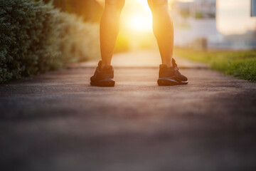 man running in the morning Exercise and health care