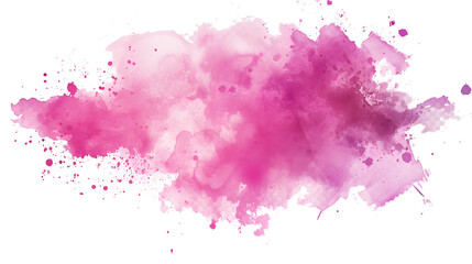 pink watercolor stain on transparent background - obrazy, fototapety, plakaty